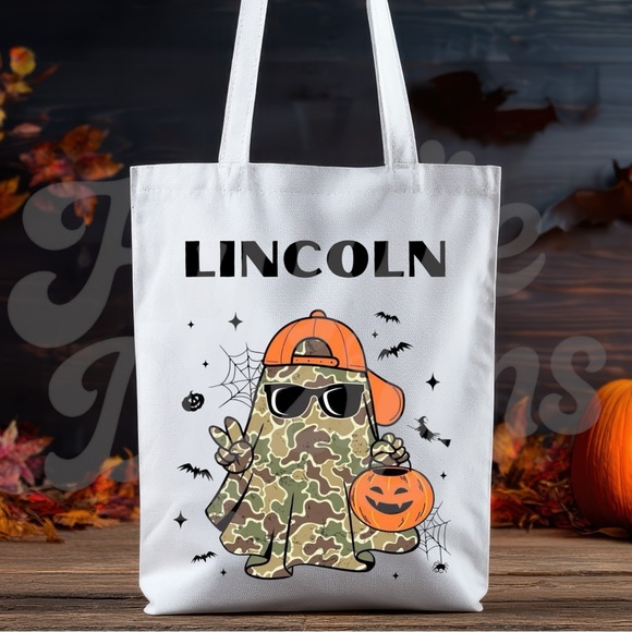 Handmade Other - Custom Camouflage Ghost Halloween Tote Bag